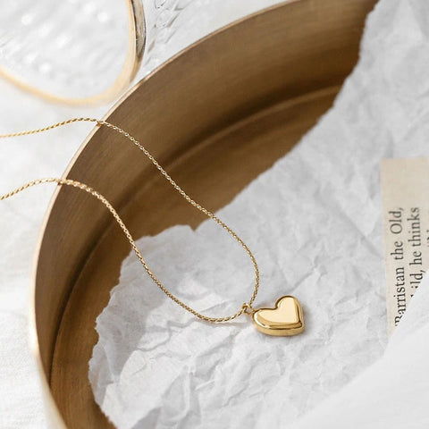 Mi Corazon Necklace - Dainty Stainless Steel Gold Plated Necklace