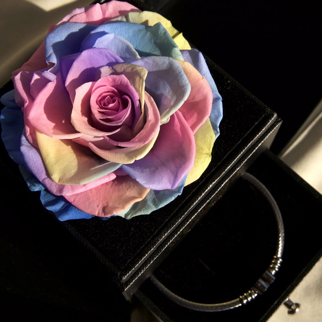 Real Preserved Rose Love Box with Scannable QR Love Code