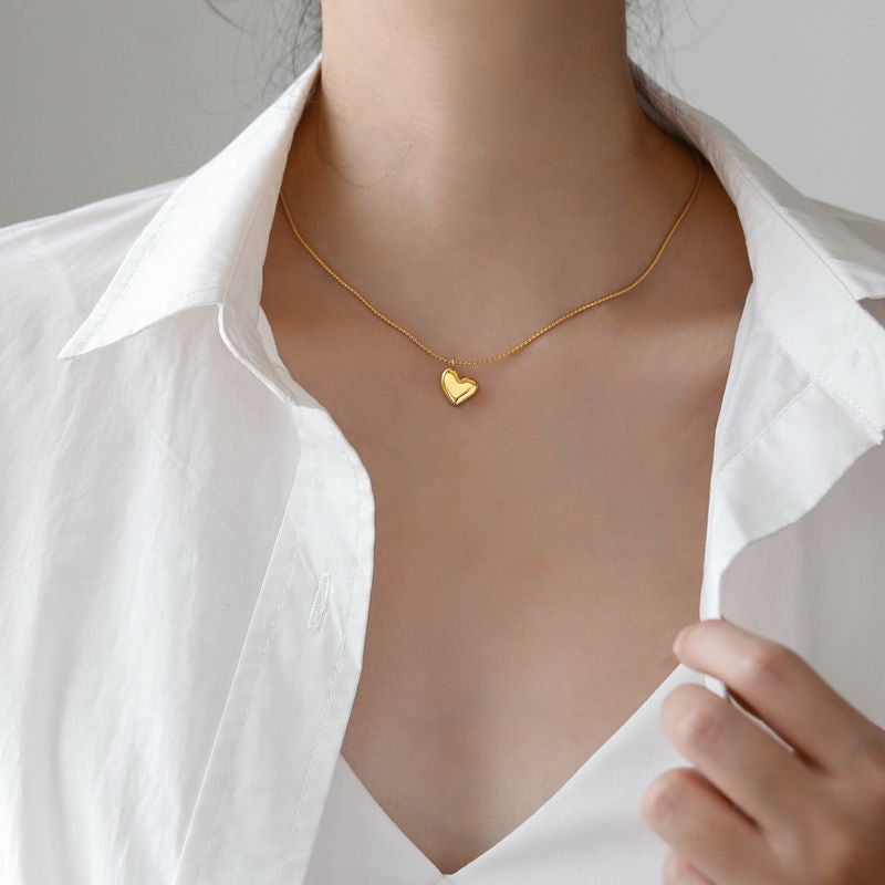 Mi Corazon Necklace - Dainty Stainless Steel Gold Plated Necklace
