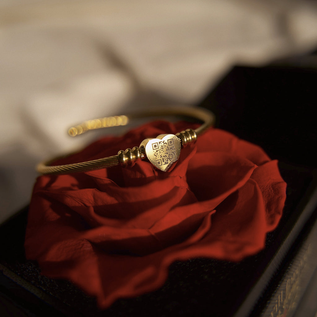 Real Preserved Rose Love Box with Scannable QR Love Code