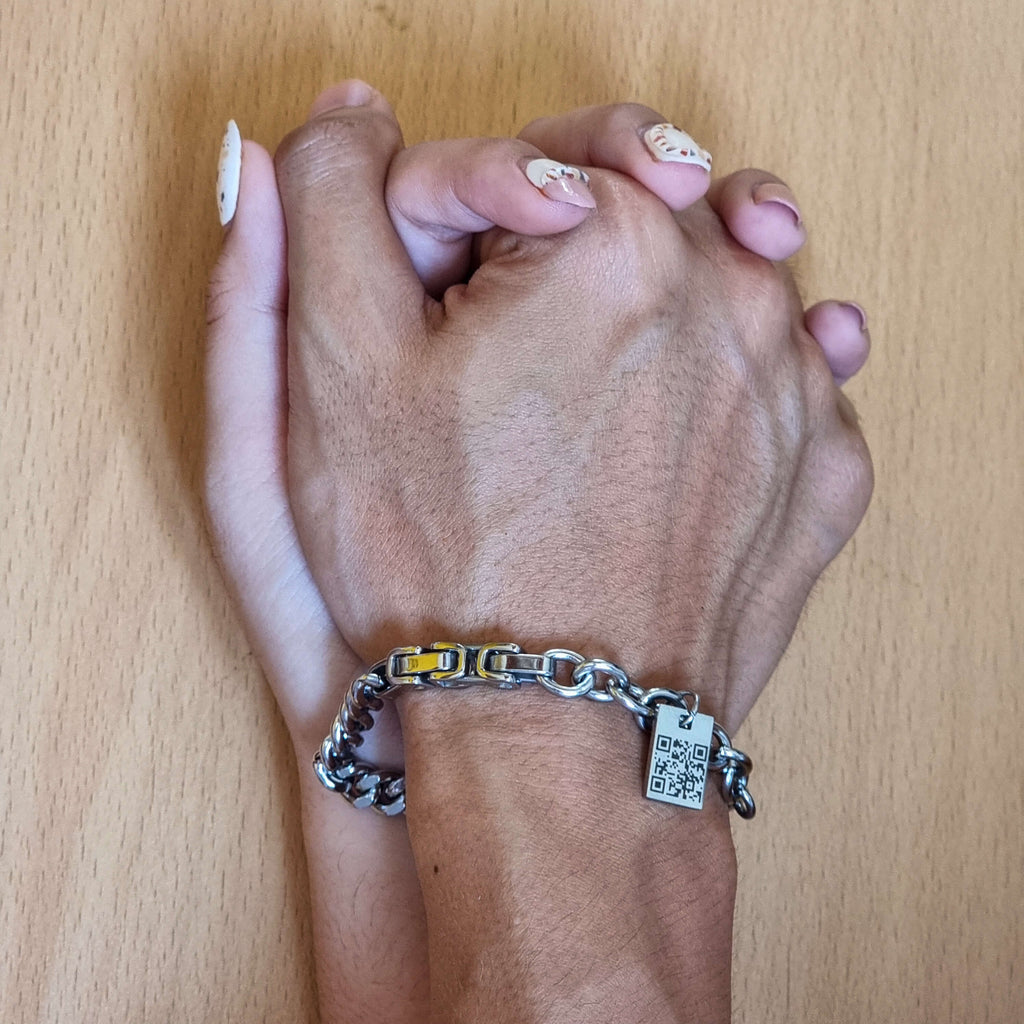 Love Code™  For Men Bracelet - High-Grade Stainless Steel Scannable QR
