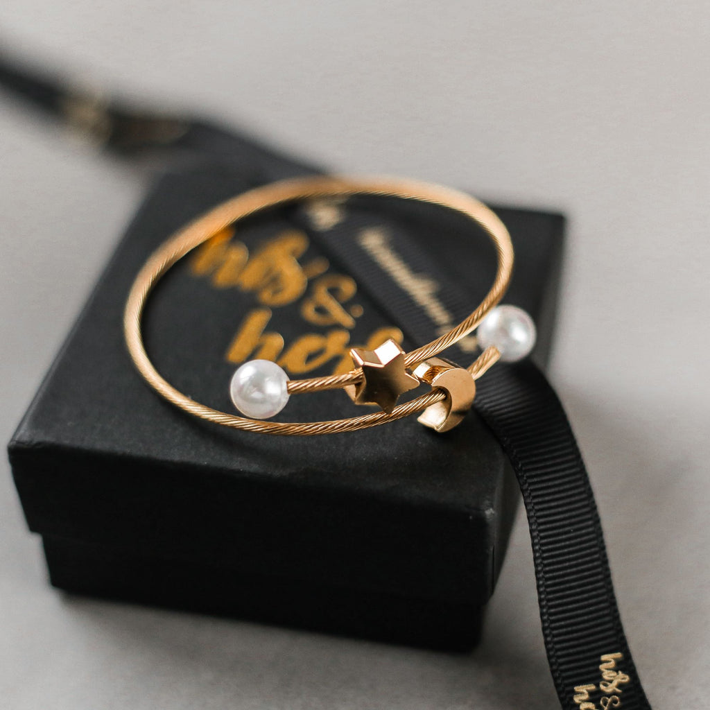 My Sun, Moon and All My Stars Premium Stainless Steel Bangle