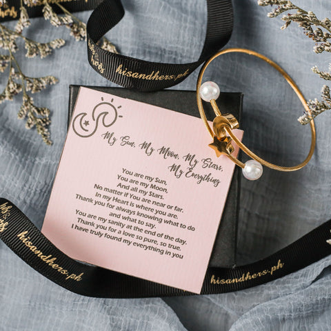 My Sun, Moon and All My Stars Premium Stainless Steel Bangle