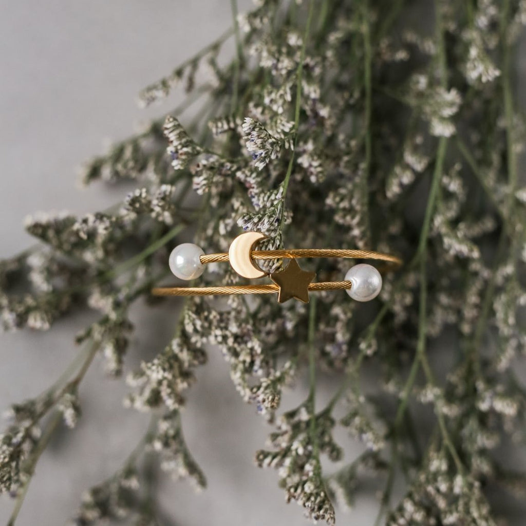 My Sun, Moon and All My Stars Premium Stainless Steel Bangle