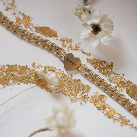 Love Reminder (Gold) - High-grade Stainless Steel Chain Bracelet