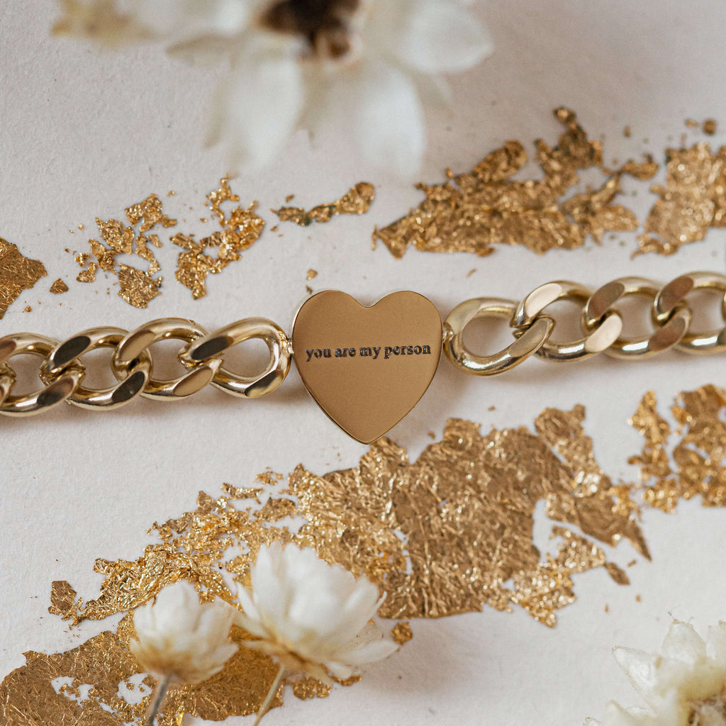 Love Reminder (Gold) - High-grade Stainless Steel Chain Bracelet