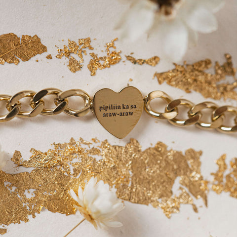 "Pipiliin Ka Sa Araw-araw" Love Reminder - High-grade Stainless Steel Chain Bracelet