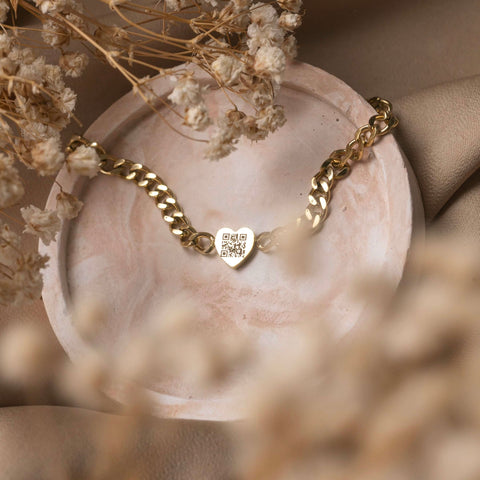 Scannable QR - Love Code™ Chain Bracelet