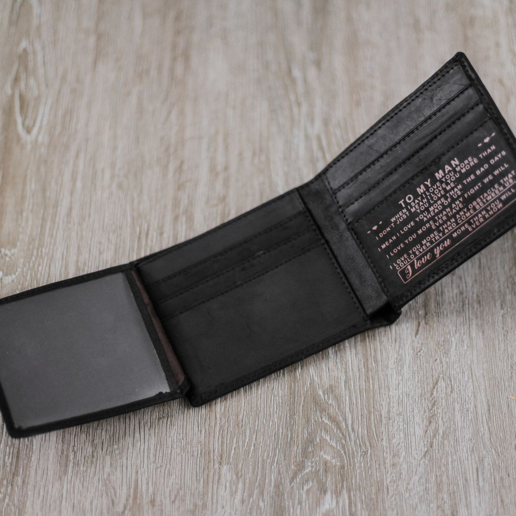 TO MY MAN Genuine Leather Bi-Fold Wallet - hisandhers.ph